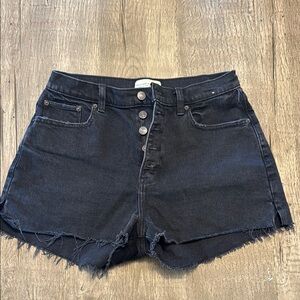 Abercrombie & Fitch High Rise button front mom short